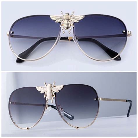 bumble bee gucci sunglasses|gucci unisex aviator sunglasses.